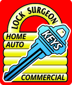 Door Surgeon and Lock Surgeon padlock logo Chestermere.